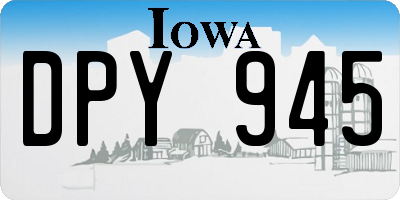 IA license plate DPY945
