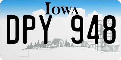IA license plate DPY948