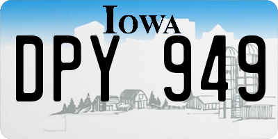 IA license plate DPY949