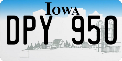 IA license plate DPY950