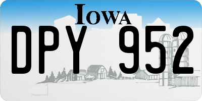 IA license plate DPY952