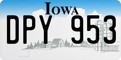 IA license plate DPY953