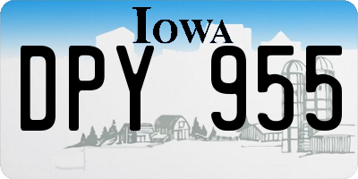 IA license plate DPY955