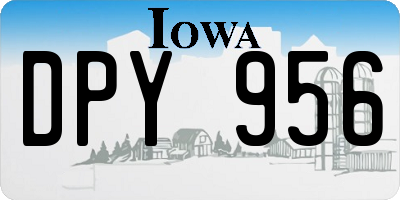 IA license plate DPY956