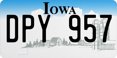 IA license plate DPY957