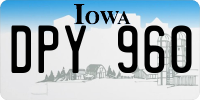 IA license plate DPY960