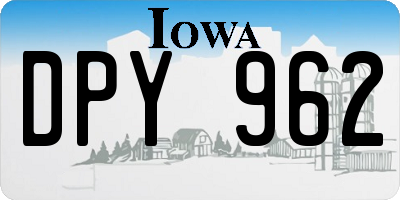 IA license plate DPY962