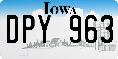 IA license plate DPY963
