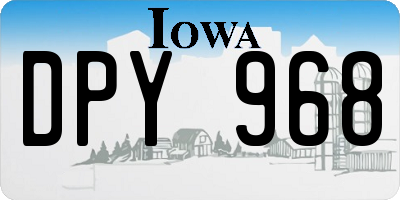 IA license plate DPY968