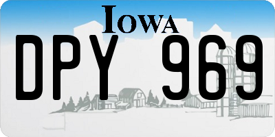IA license plate DPY969