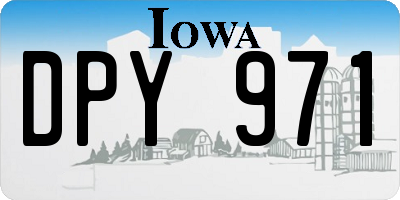 IA license plate DPY971