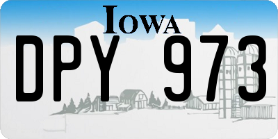 IA license plate DPY973