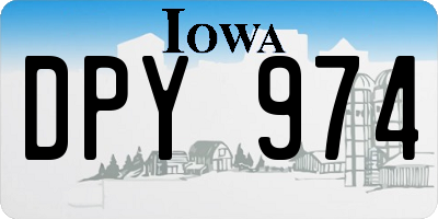 IA license plate DPY974