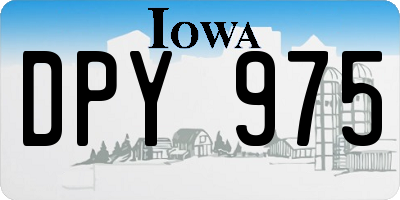 IA license plate DPY975