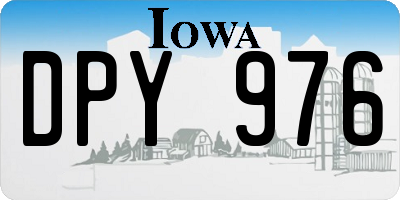 IA license plate DPY976