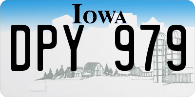 IA license plate DPY979