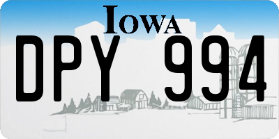 IA license plate DPY994