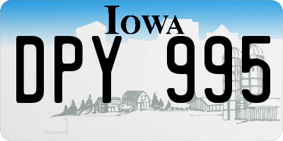 IA license plate DPY995