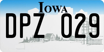 IA license plate DPZ029