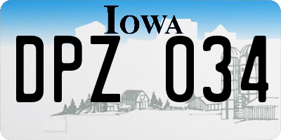 IA license plate DPZ034