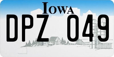 IA license plate DPZ049