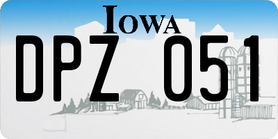 IA license plate DPZ051
