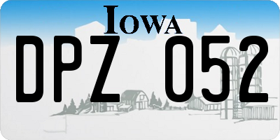 IA license plate DPZ052
