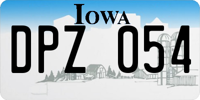 IA license plate DPZ054
