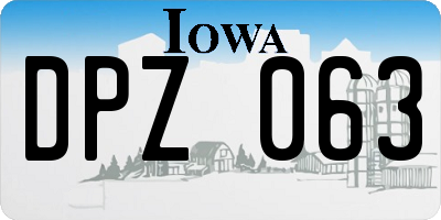 IA license plate DPZ063