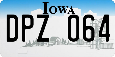 IA license plate DPZ064