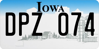 IA license plate DPZ074