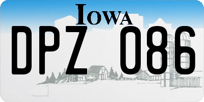 IA license plate DPZ086