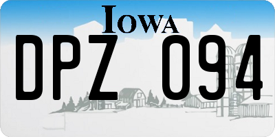 IA license plate DPZ094