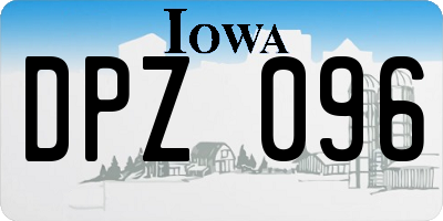 IA license plate DPZ096