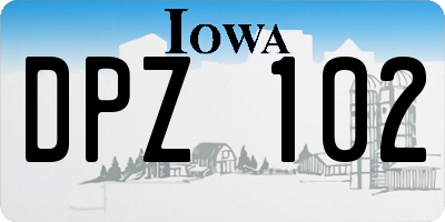 IA license plate DPZ102