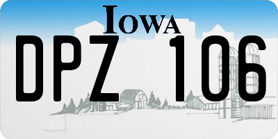 IA license plate DPZ106