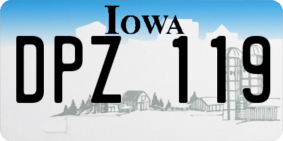 IA license plate DPZ119