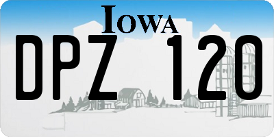 IA license plate DPZ120