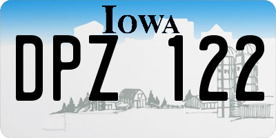 IA license plate DPZ122