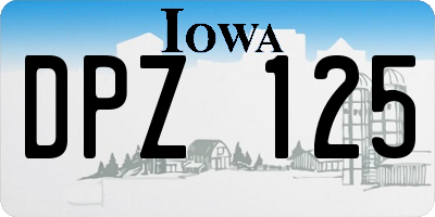 IA license plate DPZ125