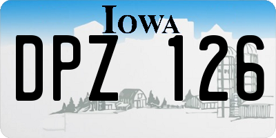IA license plate DPZ126