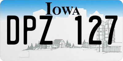 IA license plate DPZ127