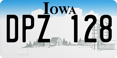 IA license plate DPZ128