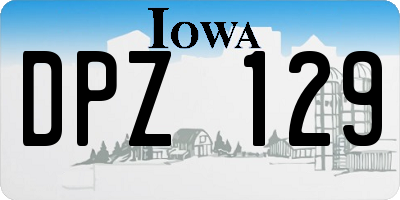 IA license plate DPZ129