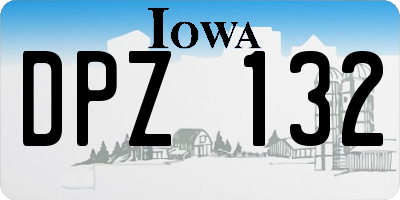 IA license plate DPZ132