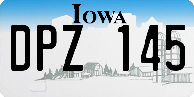 IA license plate DPZ145