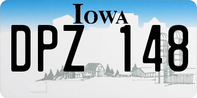 IA license plate DPZ148