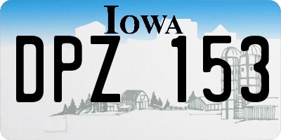 IA license plate DPZ153