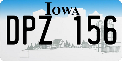 IA license plate DPZ156