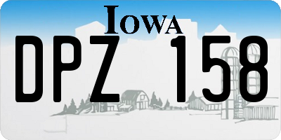 IA license plate DPZ158